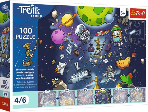 Puzzle 100 UFT Robobot w kosmosie