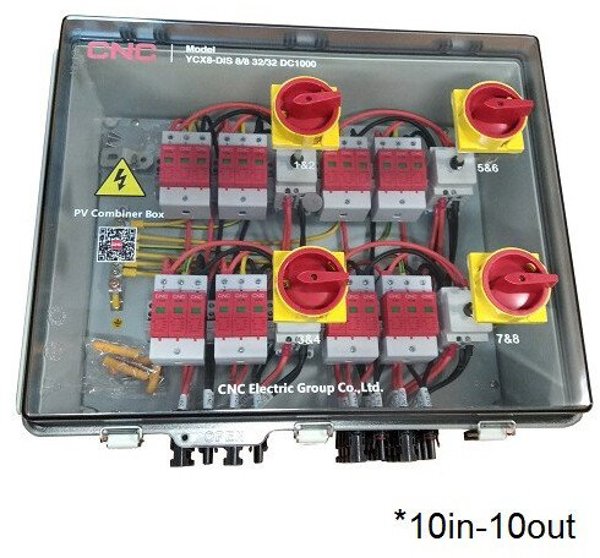 PV atjungimo skydelis, DC 10in-10out, IP66