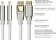 PYTHON kabel DisplayPort 1.4 nylon 5m bialy