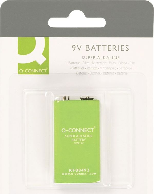 Q-Connect Μπαταρία Αλκαλική 9V, Τύπος LR61, 1 Τεμάχιο
