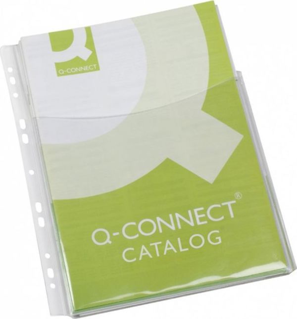 Q-Connect KF00139 Διαφανείς Koszulki A4 Διάτρητες Θήκες Αρχειοθέτησης PVC 180 micron 5 Τεμάχια