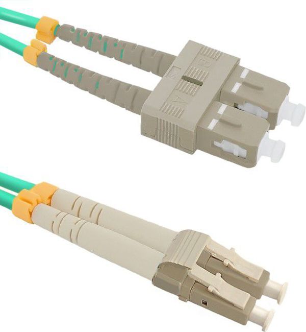 Qoltec Optic Patchcord LC/UPC - SC/UPC MM 50/125 OM4 3m (54350)
