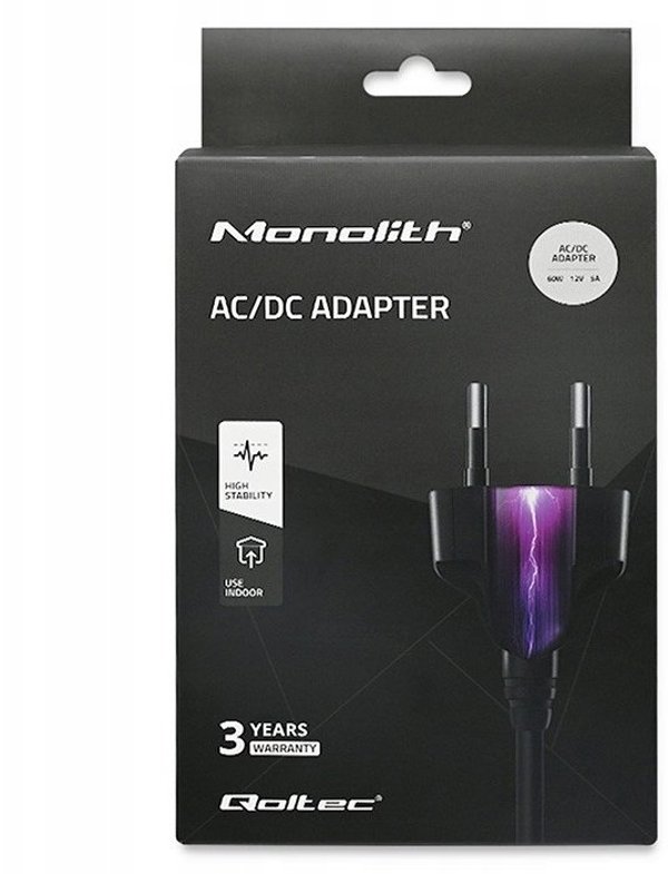 Qoltec Τροφοδοτικό Desktop για Laptop 60W 12V 5A 5.5x2.5mm με Καλώδιο Τροφοδοσίας