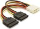Qoltec Molex - SATA x2, 0.2m, Wielokolorowy (27618)