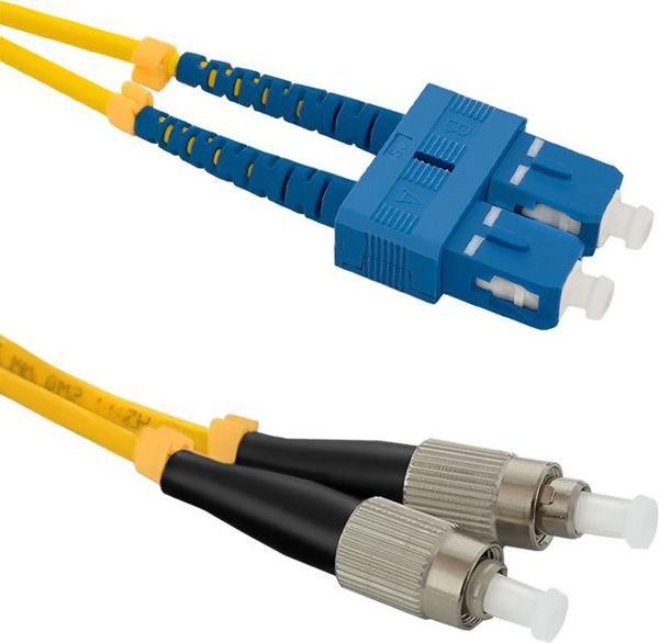Qoltec Patchcord Οπτικών Ινών SC/UPC - FC/UPC Single Mode 9/125 G652D, 1m (54043)