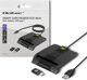 Qoltec Smart Card Reader SCR-0634, Αναγνώστης Έξυπνων Καρτών USB Type-C, Μαύρο