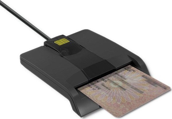 Qoltec Smart Card Reader SCR-0634, Αναγνώστης Έξυπνων Καρτών USB Type-C, Μαύρο