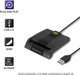 Qoltec Smart Card Reader SCR-0634, Αναγνώστης Έξυπνων Καρτών USB Type-C, Μαύρο