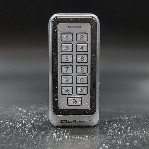 Qoltec Zamek szyfrowy RHEA z czytnikiem RFID | kod | karta | brelok | dzwonek | IP68 | EM