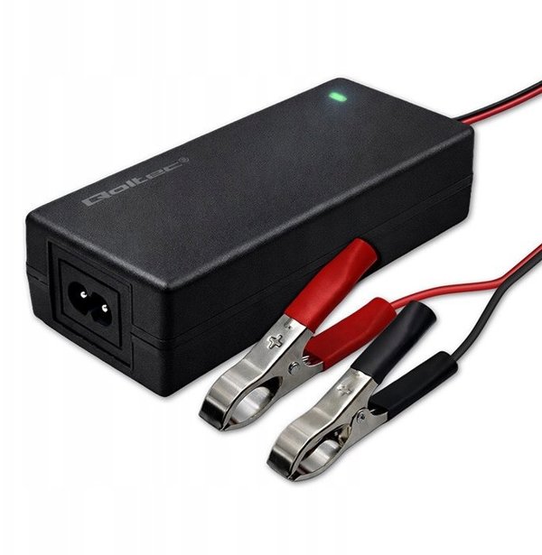 Φορτιστής Μπαταρίας Qoltec για AGM, GEL & STD, 12V, 4A, 48W, με Οθόνη LED και Καλώδιο 1,8m