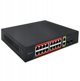 Qoltec 16-θυρα Gigabit Ethernet PoE switch