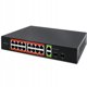 Qoltec 16-θυρα Gigabit Ethernet PoE switch