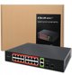 Qoltec 16-θυρα Gigabit Ethernet PoE switch