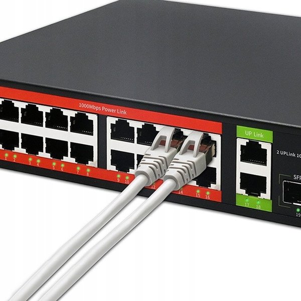Qoltec 16-θυρα Gigabit Ethernet PoE switch