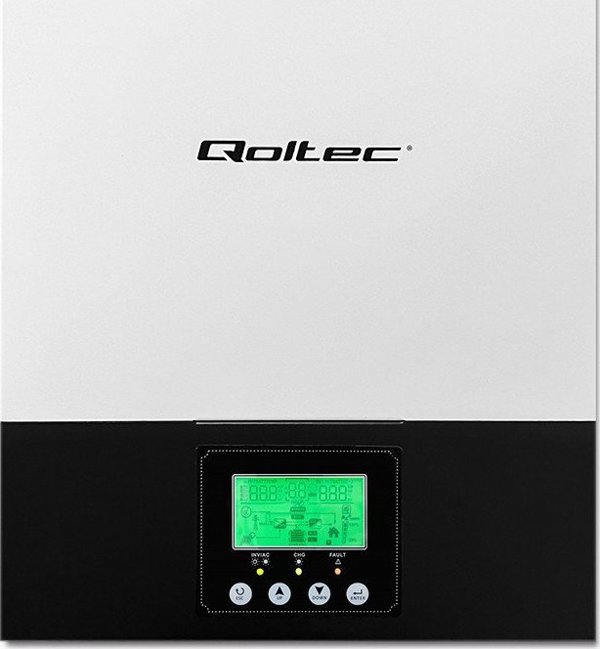Qoltec Hybrydowy inwerter solarny Off-Grid 1.5kW | 80A | MPPT | Sinus