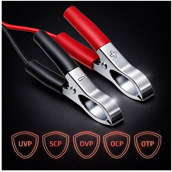 Qoltec Αυτόματος Φορτιστής Μπαταριών AGM, GEL, STD 24V 2A 48W με Ενδείξεις LED και Καλώδιο 1.8m