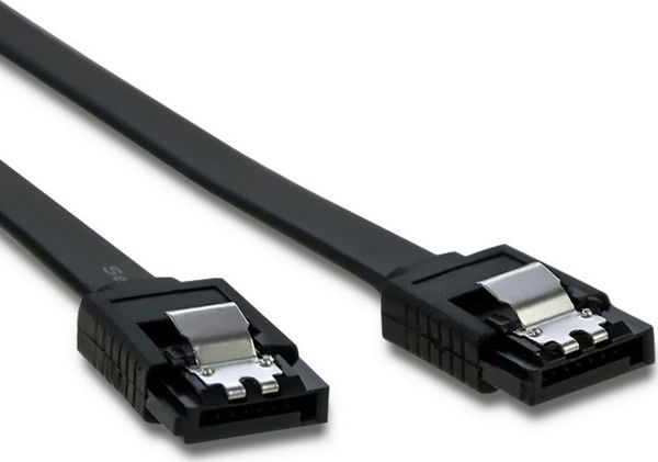 Καλώδιο Δεδομένων Qoltec SATA σε SATA, 0.5m, Μαύρο (50582)