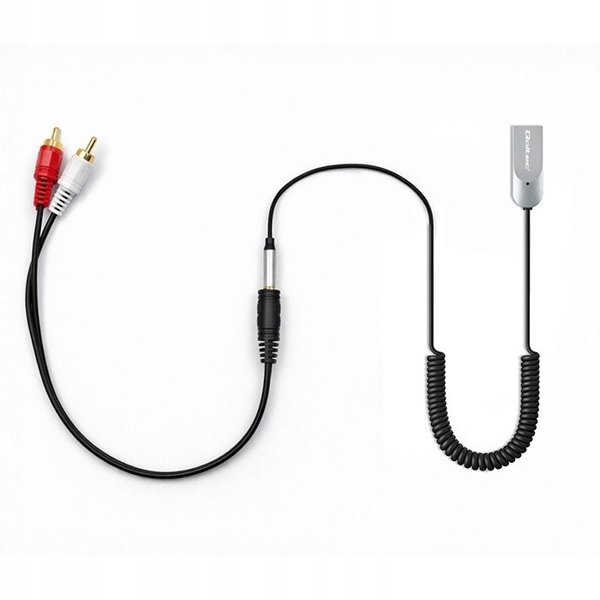 Qoltec Bezprzewodowy adapter odbiornik dzwieku Audio HiFi Home&Car Bluetooth 6.0 2 x RCA 1 x AUX 3.5mm USB Mikrofon