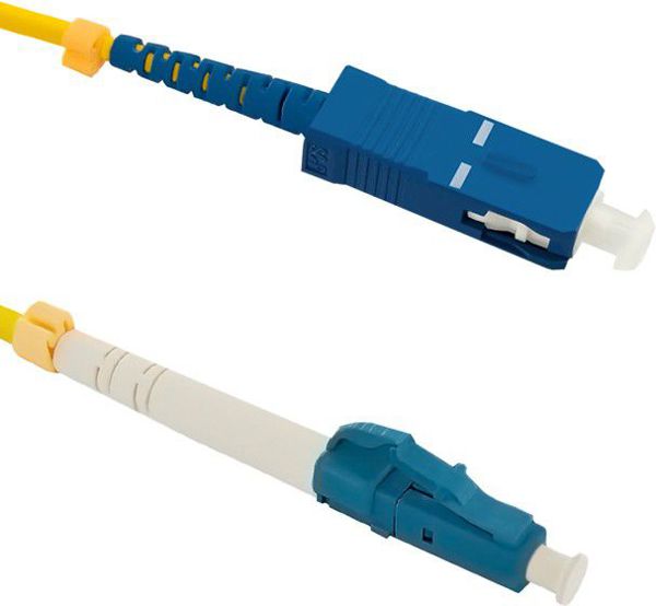 Qoltec Optic Patchcord SC/UPC - LC/UPC simplex SM 9/125 G652D 1m (54338)