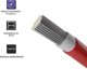 Qoltec Kabel solarny fotowoltaiczny | 6mm2 | 100m | Czerwony