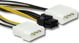 Qoltec Molex x2 - PCIe 6-pin, 0.15m, Czarny (50431)