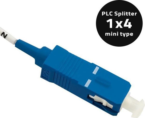 Qoltec Splitter optyczny 1x4, G.657A, SC/PC - SC/PC, SingleMode, 1.5m (54203)