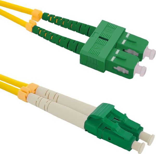Qoltec Optic Patchcord SC/APC - LC/APC SM 9/125 G652D 1m (54035)