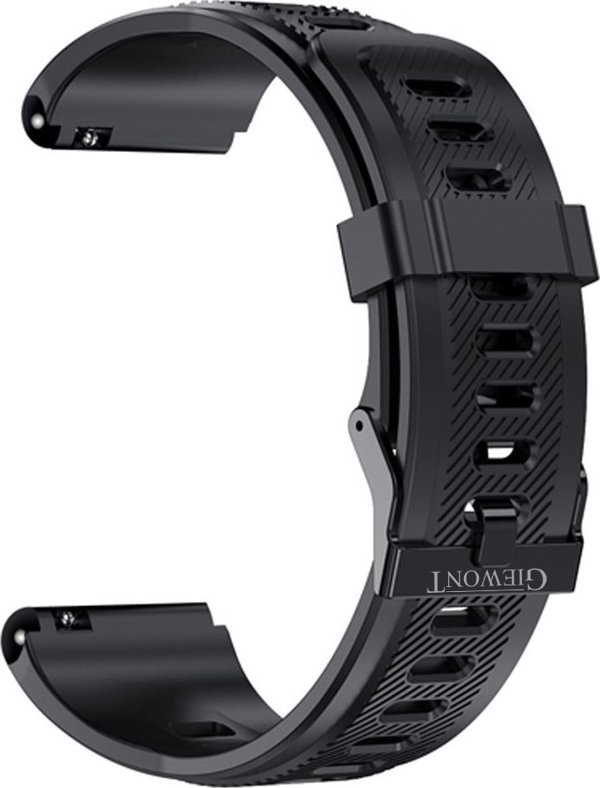 Λουράκι Quartz για Smartwatch Giewont GW430 Σιλικόνης Μαύρο GWP430-1