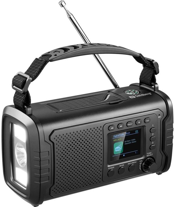 Sandberg Survivor DAB Radio All-in-1, Φορητό Ραδιόφωνο με DAB+/FM, Bluetooth και Powerbank