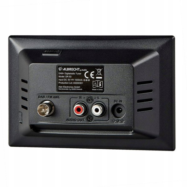 Radio Albrecht Albrecht DR 53, Digitalradio Tuner, DAB+/UKW, Bluetooth, schwarz