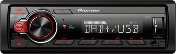 Pioneer MVH-130DABAN Ραδιόφωνο Αυτοκινήτου 1 DIN με DAB+ & Κεραία - Μαύρο/Κόκκινο