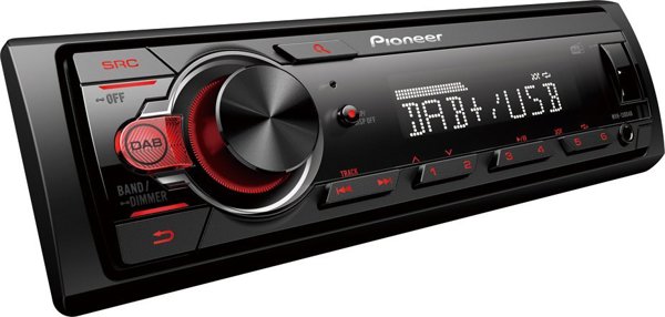 Pioneer MVH-130DABAN Ραδιόφωνο Αυτοκινήτου 1 DIN με DAB+ & Κεραία - Μαύρο/Κόκκινο