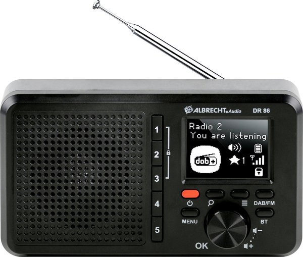Albrecht DR 86 Ψηφιακό Ραδιόφωνο DAB+/FM, 2.4" LCD Οθόνη, Μαύρο