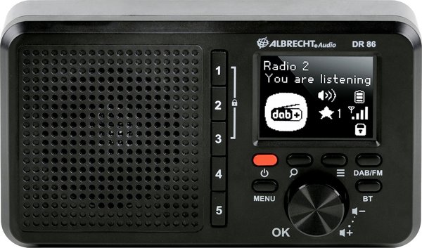 Albrecht DR 86 Ψηφιακό Ραδιόφωνο DAB+/FM, 2.4" LCD Οθόνη, Μαύρο