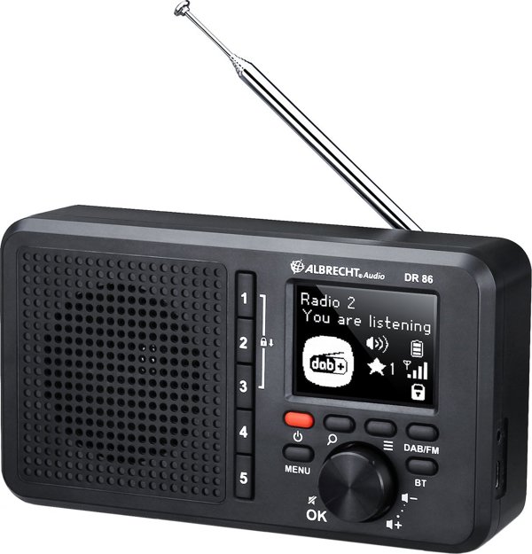 Albrecht DR 86 Ψηφιακό Ραδιόφωνο DAB+/FM, 2.4" LCD Οθόνη, Μαύρο