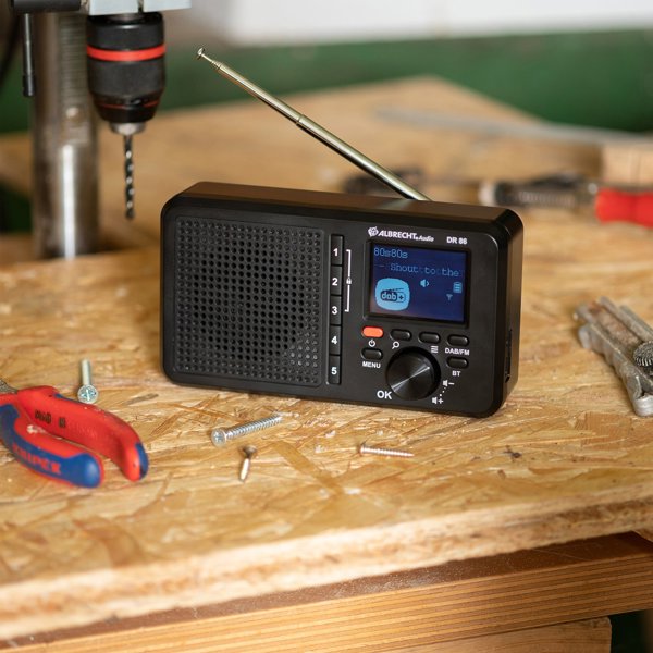 Albrecht DR 86 Ψηφιακό Ραδιόφωνο DAB+/FM, 2.4" LCD Οθόνη, Μαύρο