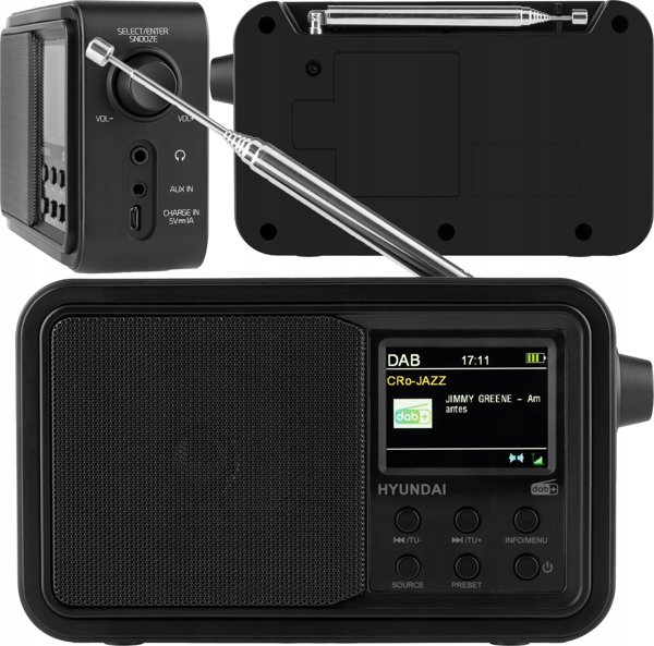 Hyundai PR650BTDAB Φορητό Ραδιόφωνο FM, DAB & DAB+ με Bluetooth & MP3 Player Μαύρο