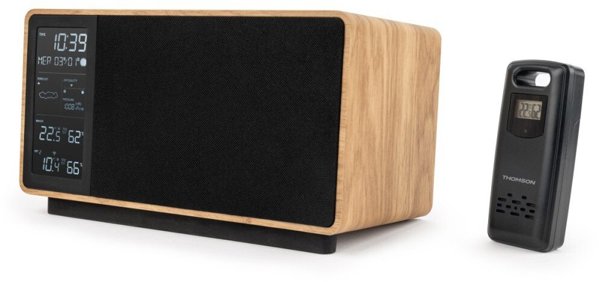 Thomson WS202TBK Ραδιόφωνο FM με Bluetooth και Μετεωρολογικό Σταθμό, Μαύρο