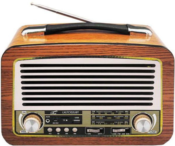 Φορητό ραδιόφωνο LTC OLZA RETRO με φωτισμό, Bluetooth, USB