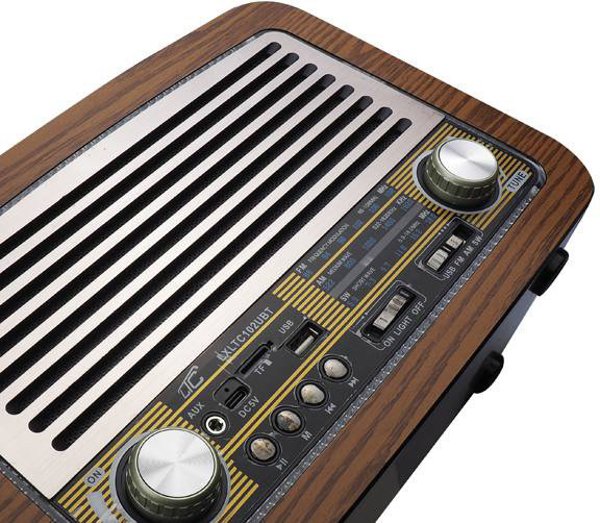 Φορητό ραδιόφωνο LTC OLZA RETRO με φωτισμό, Bluetooth, USB
