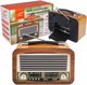 Φορητό ραδιόφωνο LTC OLZA RETRO με φωτισμό, Bluetooth, USB