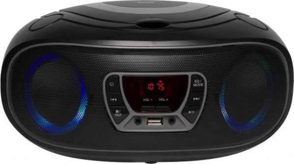 Denver TCL-212BT Φορητό CD Player & Bluetooth Boombox με Ραδιόφωνο FM, Φωτισμό LED, Γκρι