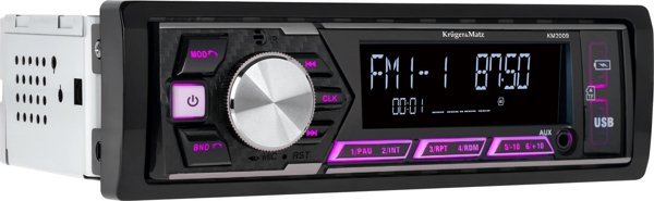 Radio samochodowe Kruger&Matz Radio samochodowe Kruger&Matz KM2009 Bluetooth USB AUX SD RDS