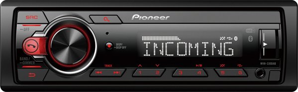 Pioneer MVH-330DABAN Ραδιόφωνο Αυτοκινήτου 1 DIN με Bluetooth, DAB+ και Κεραία - Μαύρο