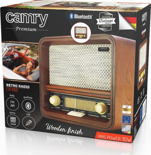 Camry CR1188 Ραδιόφωνο FM Stereo με Έξοδο Ακουστικών - Μαύρο