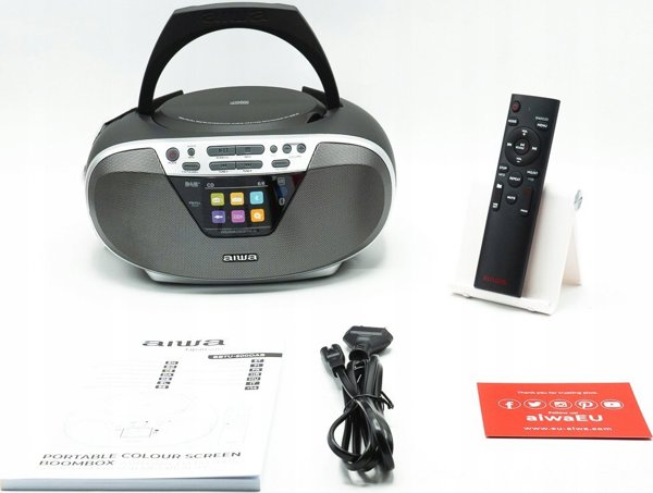 Aiwa Boombox BBTU-500DAB/SL Φορητό Ραδιόφωνο CD Player με Bluetooth & DAB+ Ασημί