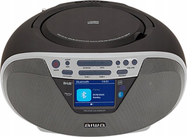 Aiwa Boombox BBTU-500DAB/SL Φορητό Ραδιόφωνο CD Player με Bluetooth & DAB+ Ασημί