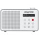 Radio JVC Kenwood CR-M25DAB Portable DAB Plus Radio – Automatic Safety Alert – White and Silver