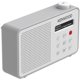 Radio JVC Kenwood CR-M25DAB Portable DAB Plus Radio – Automatic Safety Alert – White and Silver