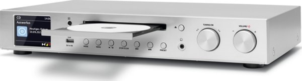 TechniSat DigitRadio 143 CD (V3) Ραδιοφωνικό Σύστημα Internet/DAB+/FM, 3.2" TFT Οθόνη, Ασημί